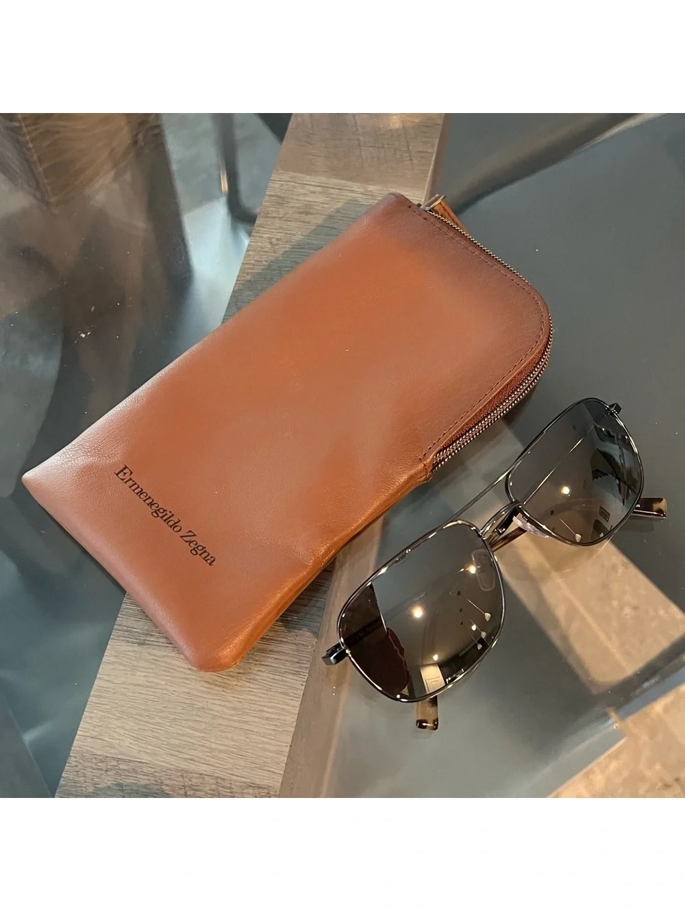 Ermenegildo Zegna Men’s Aviator Sunglasses + Original Case, EZ0079 16788 NWT